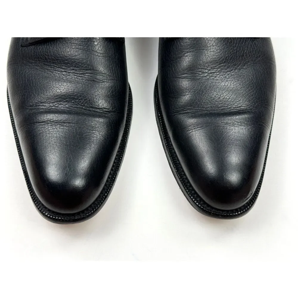 Salvatore‎ Ferragamo Almond Toe Derby Mens 8.5 D EUC Leather Dress Shoes Oxford